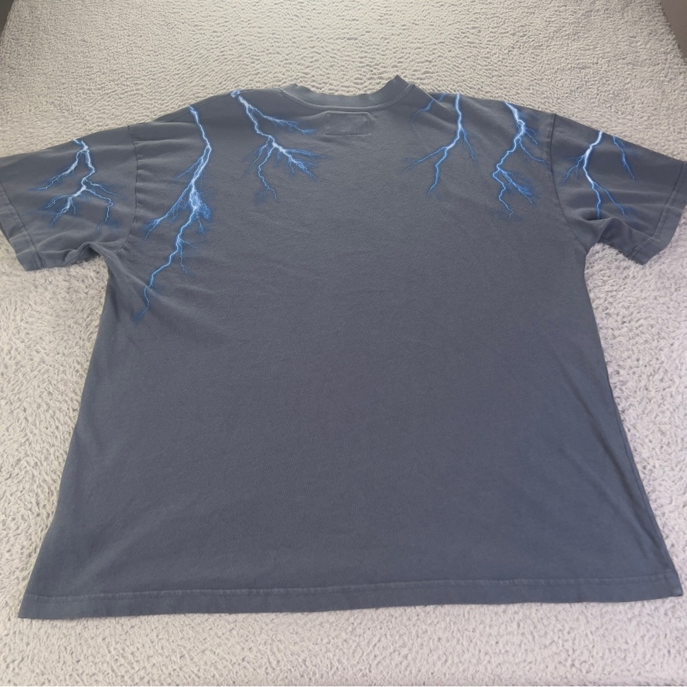Darc Sport x Batman Shirt Mens Medium Blue Lightning Wolves Club Oversized Tee - Picture 2 of 9